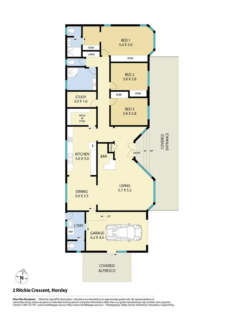 Floorplan of Homely house listing, 2 Ritchie Crescent, Horsley NSW 2530