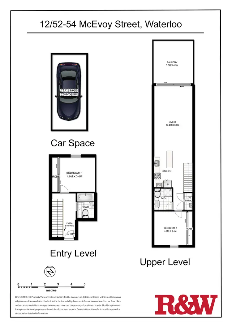 Floorplan of Homely apartment listing, 12/52-54 McEvoy Street, Waterloo NSW 2017