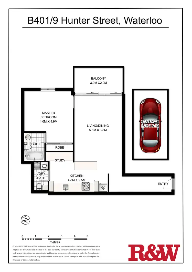 Floorplan of Homely apartment listing, B401/9 Hunter Street, Waterloo NSW 2017