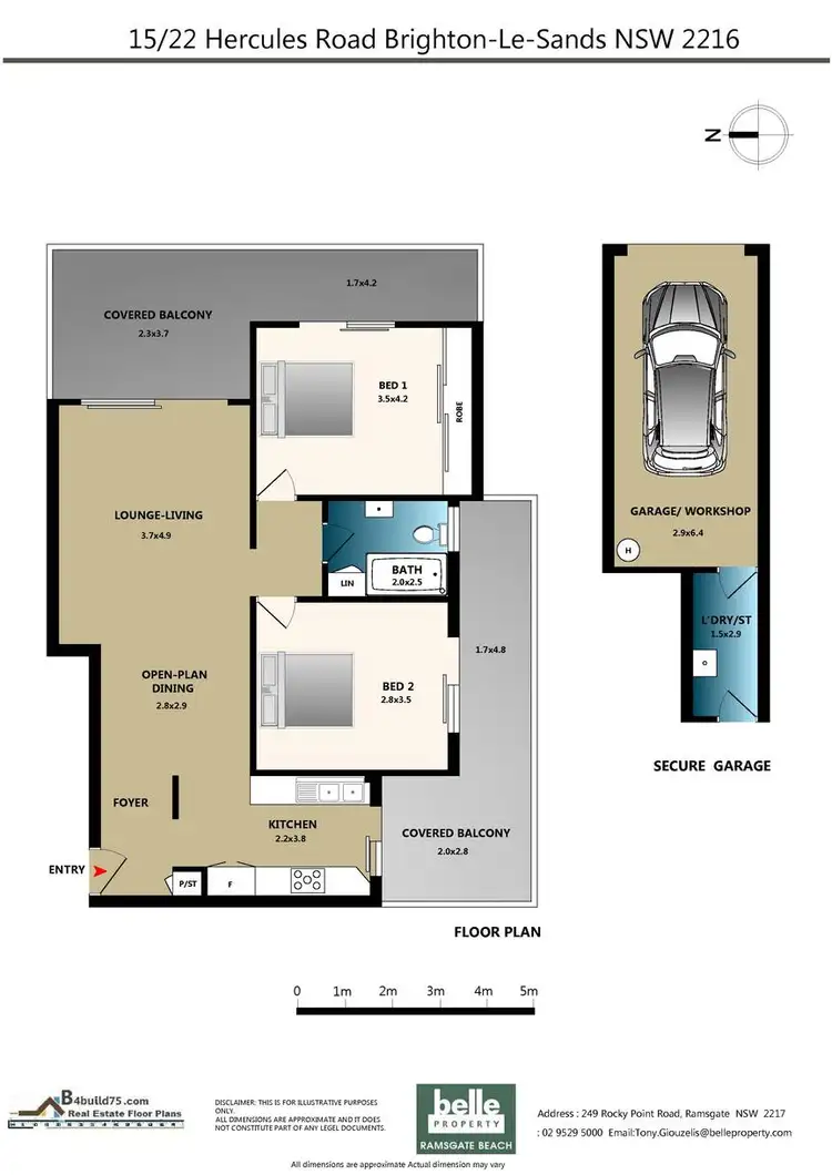 Floorplan of Homely apartment listing, 15/22 Hercules Road, Brighton-le-sands NSW 2216