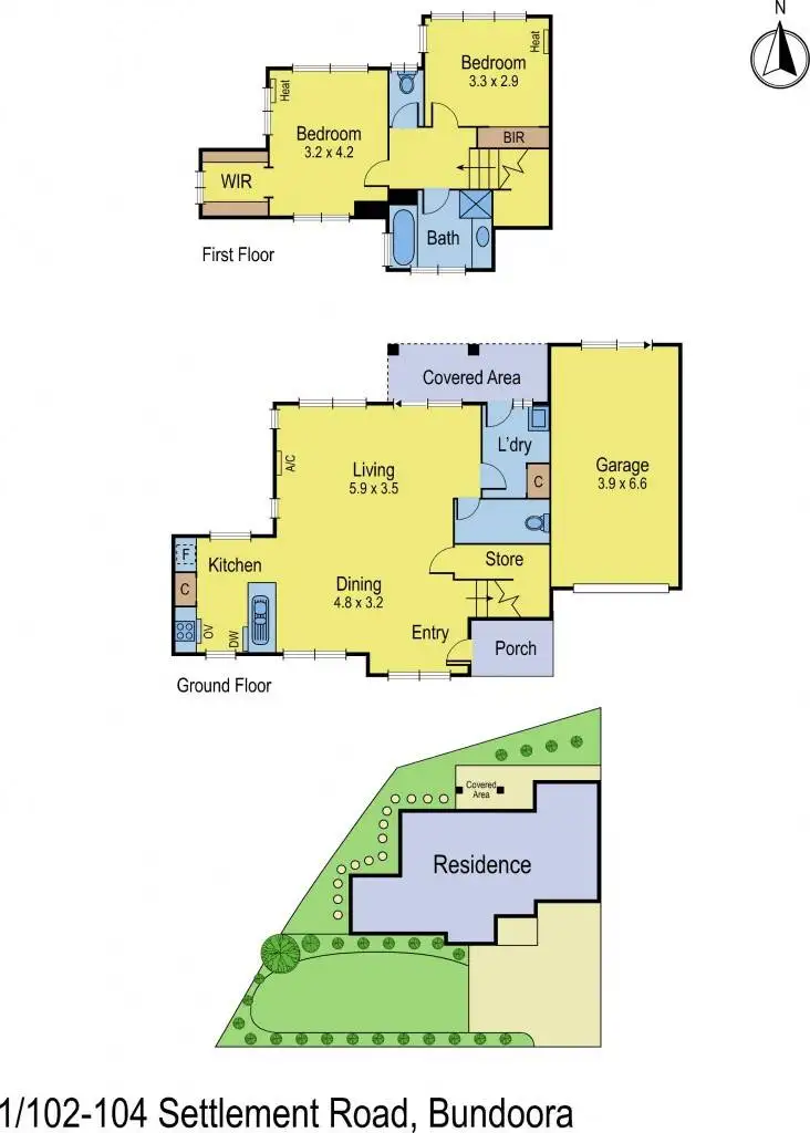 Floorplan of Homely house listing, 1/102-104 Settlement Road, Bundoora VIC 3083