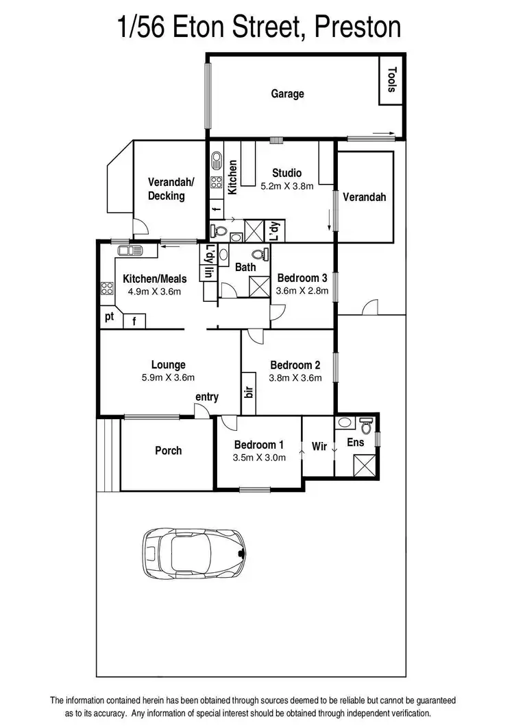 Floorplan of Homely townhouse listing, 1/56 Eton Street, Preston VIC 3072