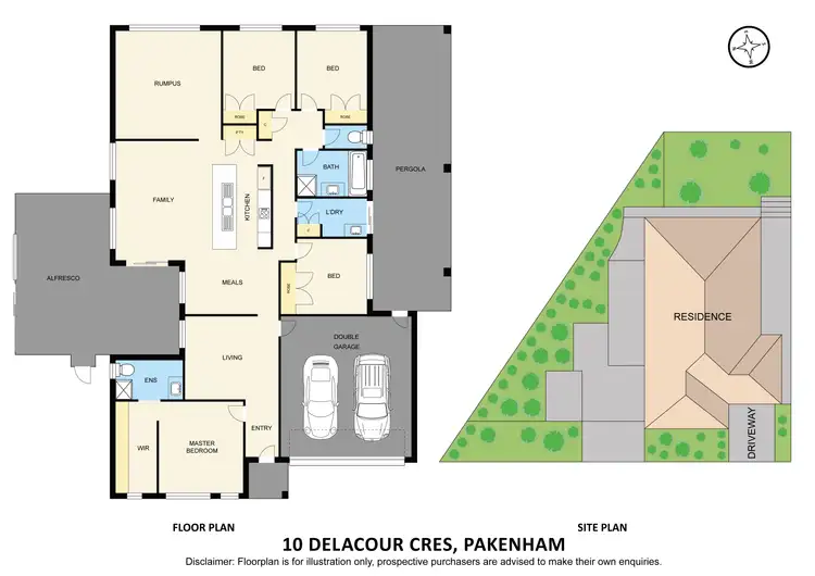 Floorplan of Homely house listing, 10 Delacour Crescent, Pakenham VIC 3810