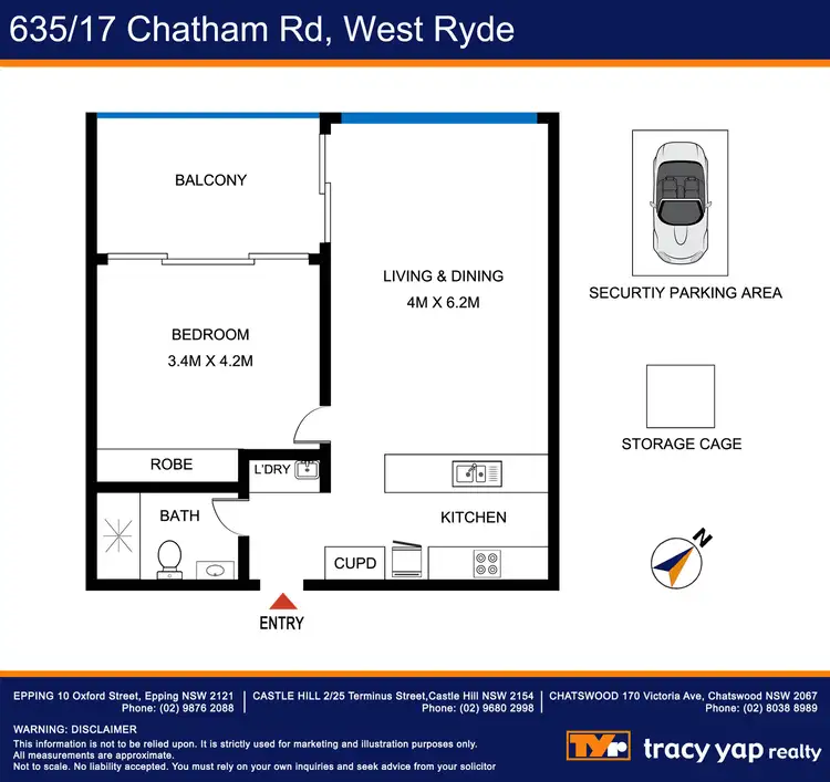 Floorplan of Homely apartment listing, 635/17 Chatham Road, West Ryde NSW 2114