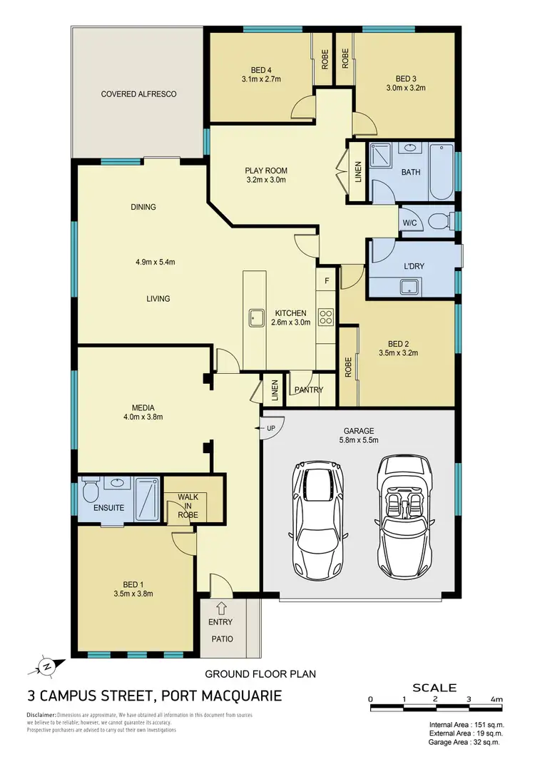 Floorplan of Homely house listing, 3 Campus Street, Port Macquarie NSW 2444