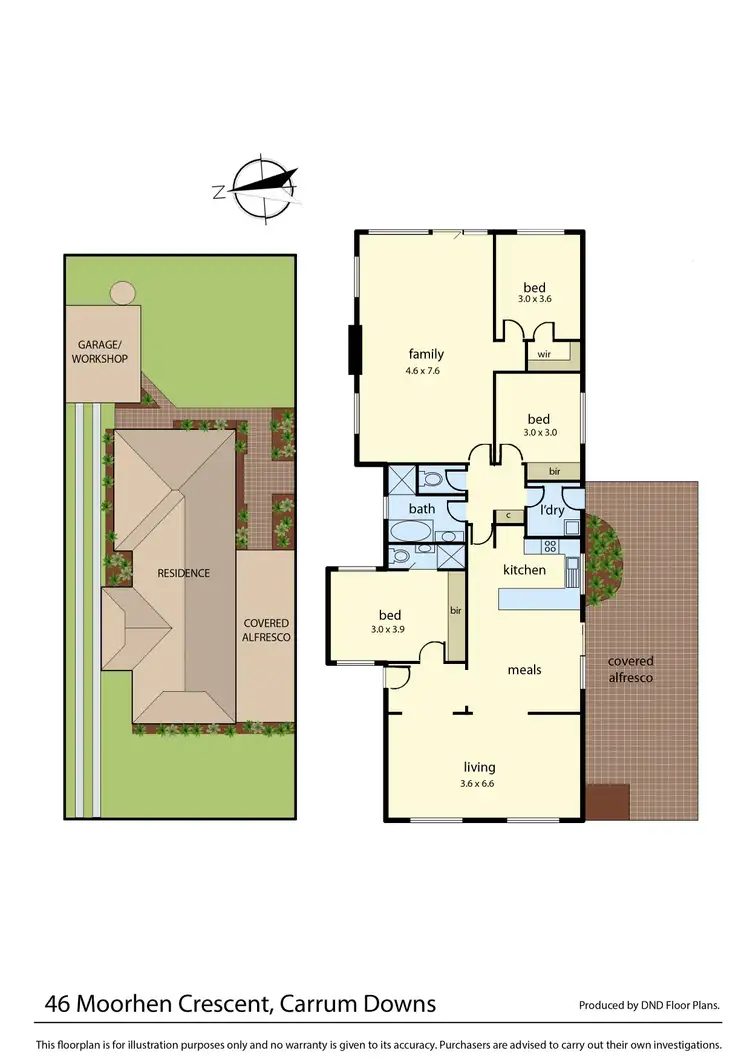 Floorplan of Homely house listing, 46 Moorhen Crescent, Carrum Downs VIC 3201
