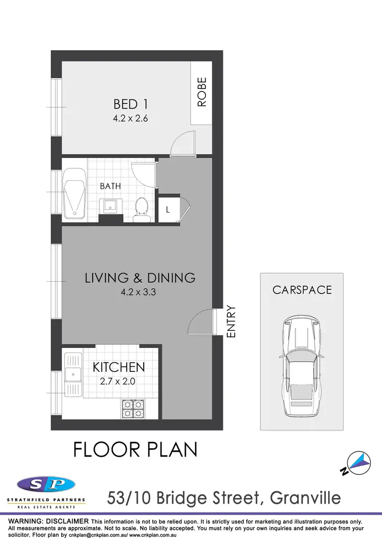 Floorplan of Homely unit listing, 53/10 Bridge Street, Granville NSW 2142