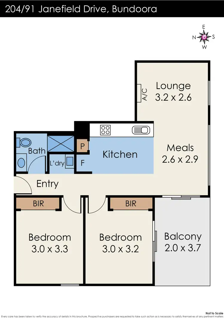 Floorplan of Homely apartment listing, 204/91 Janefield Drive, Bundoora VIC 3083