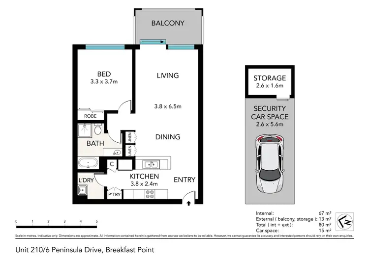 Floorplan of Homely apartment listing, 210/6 Peninsula Drive, Breakfast Point NSW 2137