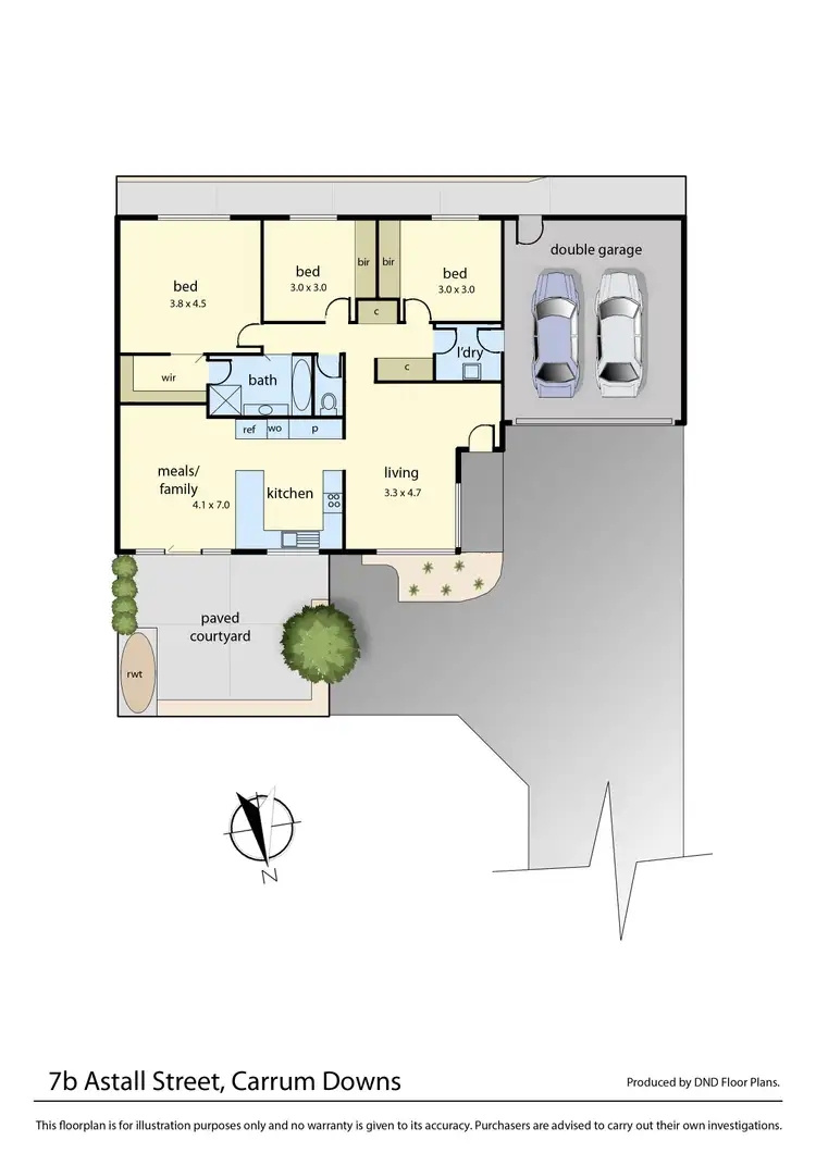 Floorplan of Homely unit listing, 7B Astall Street, Carrum Downs VIC 3201