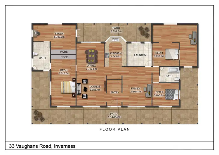 Floorplan of Homely rural property listing, 33 Vaughans Road, Inverness QLD 4703