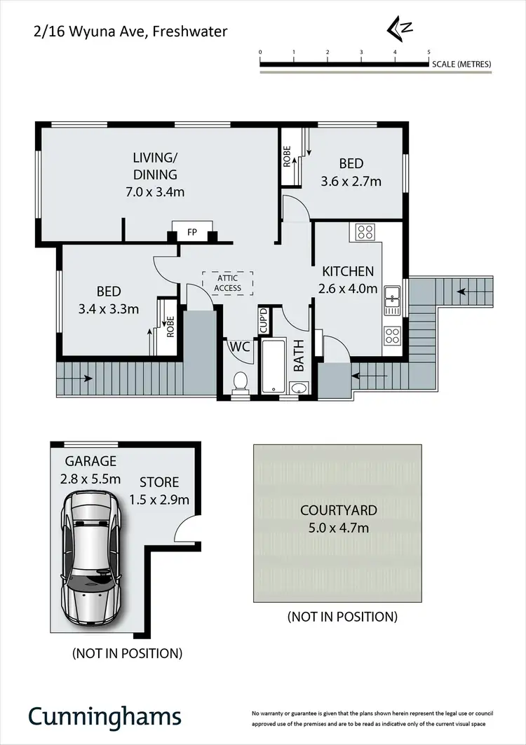 Floorplan of Homely semi-detached listing, 2/16 Wyuna Avenue, Freshwater NSW 2096