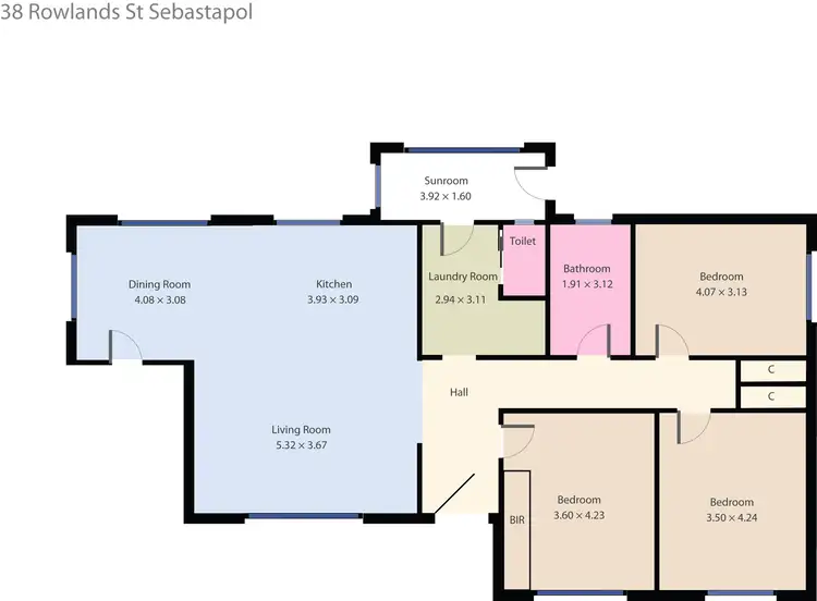 Floorplan of Homely house listing, 38 Rowlands Street, Sebastopol VIC 3356