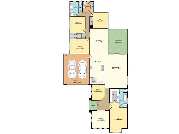Floorplan of Homely house listing, 48A Westminster Drive, Rowville VIC 3178