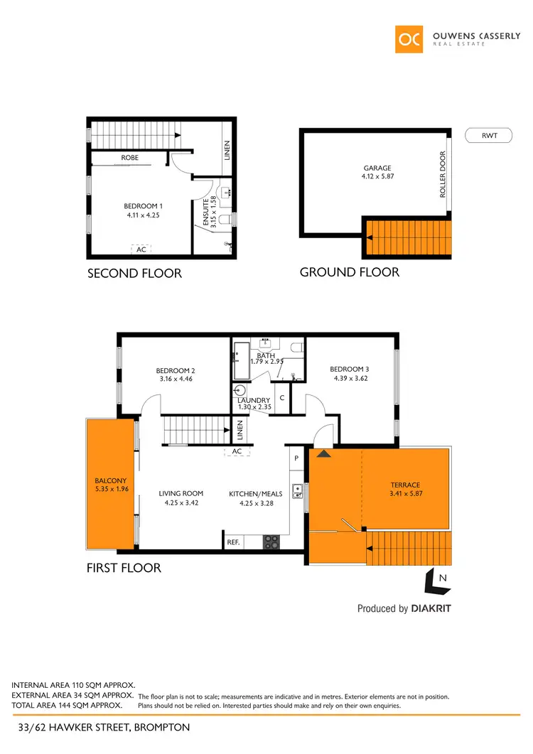 Floorplan of Homely townhouse listing, 33/62 Hawker Street, Brompton SA 5007
