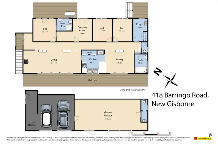 Floorplan of Homely house listing, 418 Barringo Road, New Gisborne VIC 3438