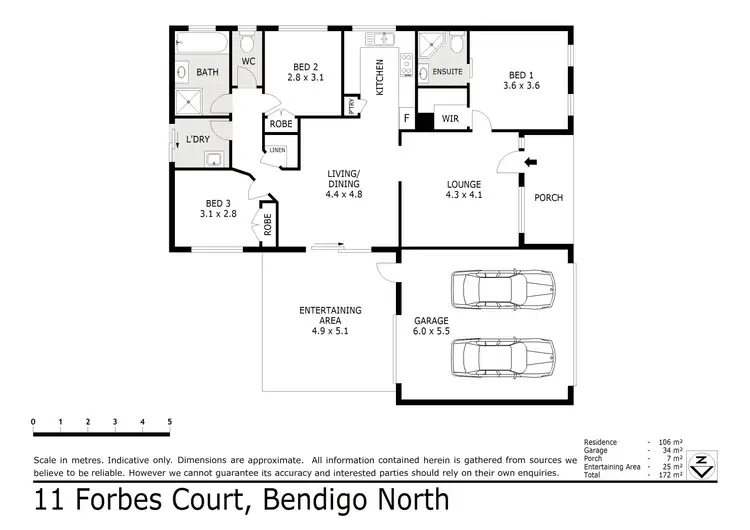 Floorplan of Homely house listing, 11 Forbes Court, North Bendigo VIC 3550
