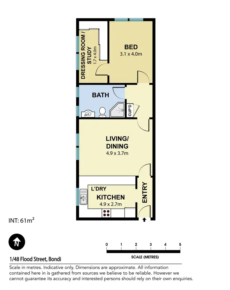 Floorplan of Homely apartment listing, 1/48 Flood Street, Bondi NSW 2026