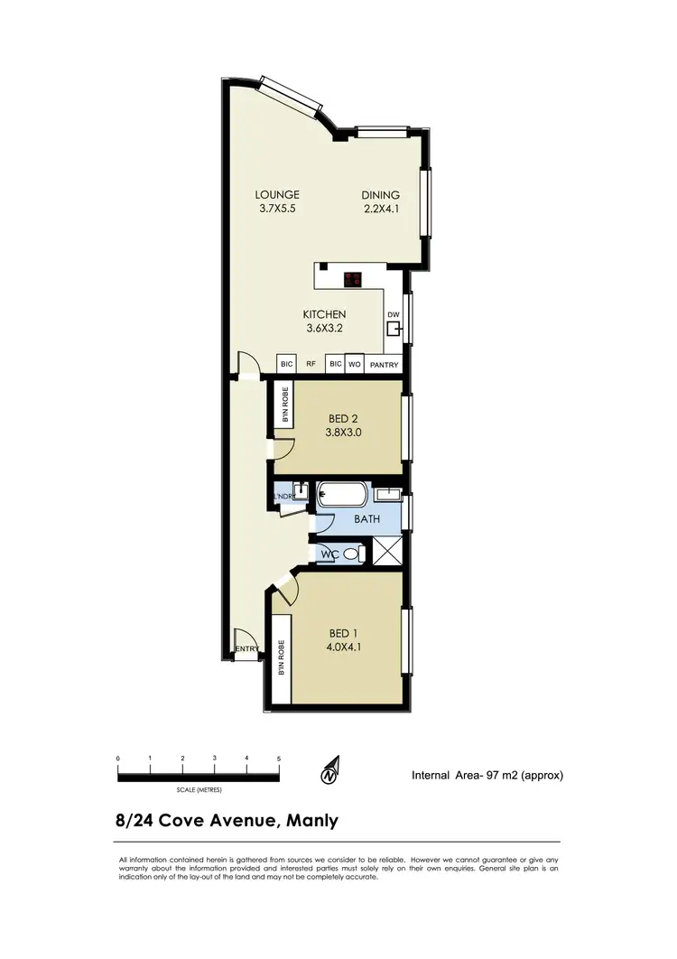 Floorplan of Homely apartment listing, 8/24 Cove Avenue, Manly NSW 2095