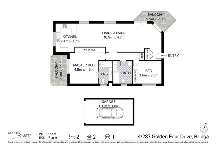 Floorplan of Homely apartment listing, 4/287 Golden Four Drive, Bilinga QLD 4225