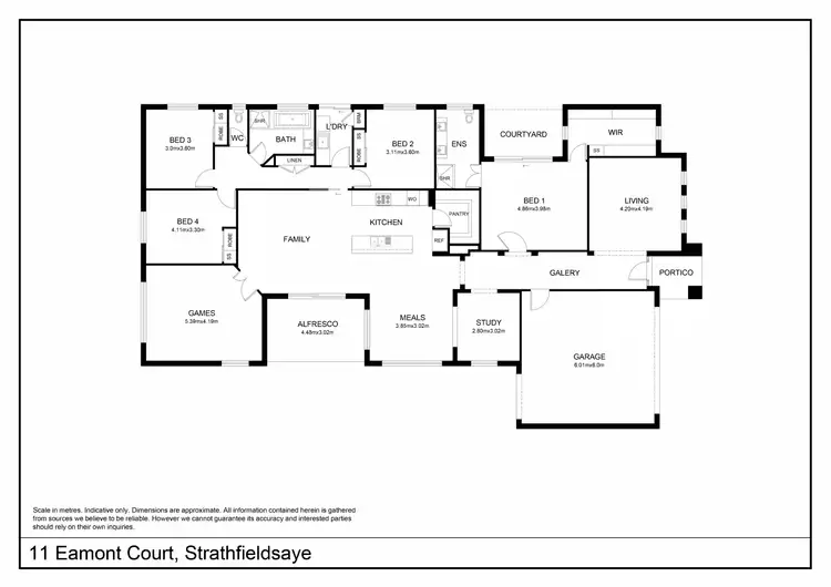 Floorplan of Homely house listing, 11 Eamont Court, Strathfieldsaye VIC 3551