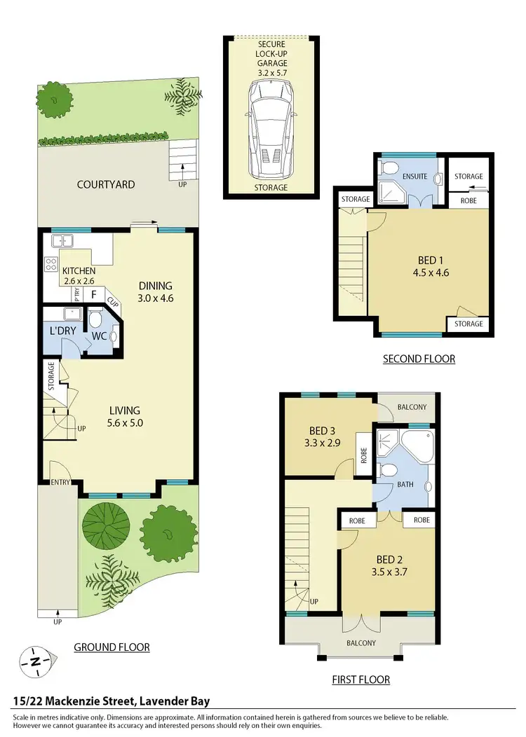 Floorplan of Homely townhouse listing, 15/22 Mackenzie Street, Lavender Bay NSW 2060