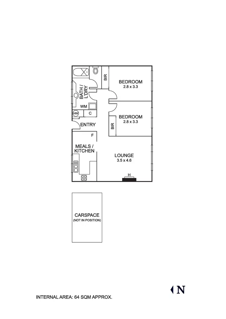 Floorplan of Homely apartment listing, 15/212 The Avenue, Parkville VIC 3052