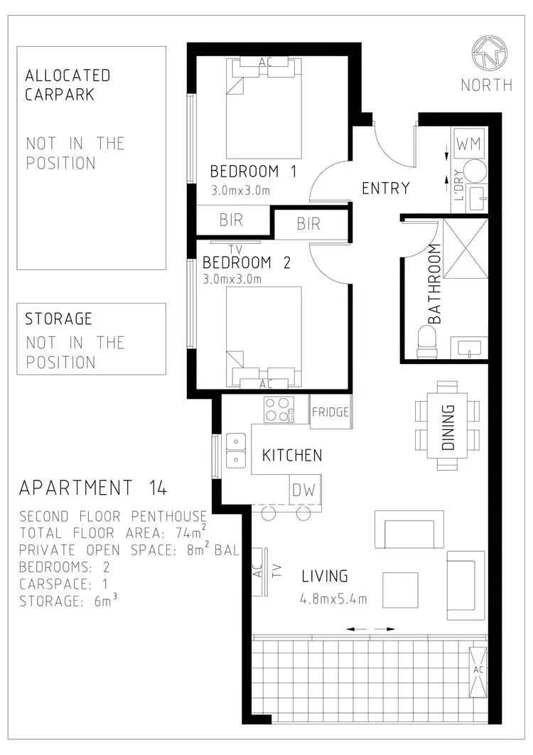 Floorplan of Homely apartment listing, 14/3 Wimport Street, Heidelberg VIC 3084