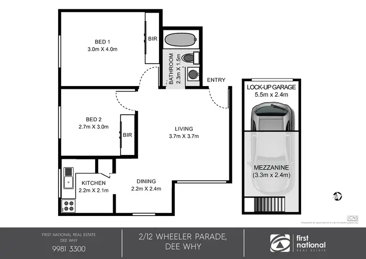 Floorplan of Homely apartment listing, 2/12 Wheeler Parade, Dee Why NSW 2099