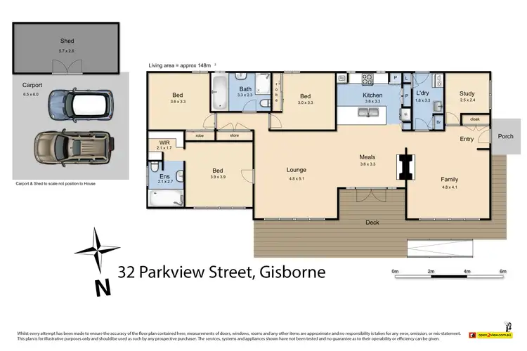 Floorplan of Homely house listing, 32 Parkview Street, Gisborne VIC 3437