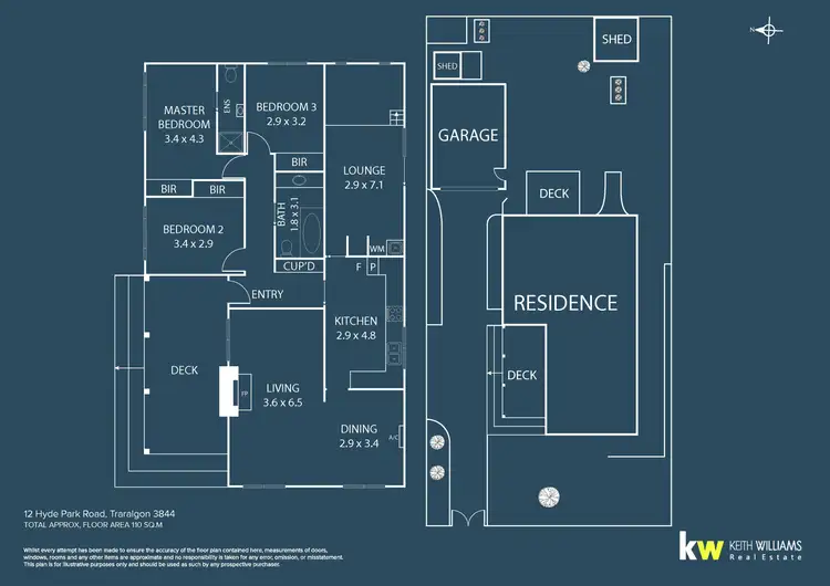 Floorplan of Homely house listing, 12 Hyde Park Road, Traralgon VIC 3844