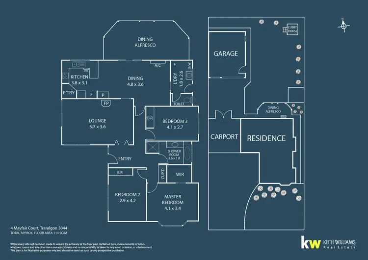 Floorplan of Homely house listing, 4 Mayfair Court, Traralgon VIC 3844