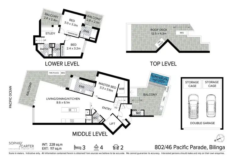 Floorplan of Homely unit listing, 802/46-48 Pacific Parade, Bilinga QLD 4225