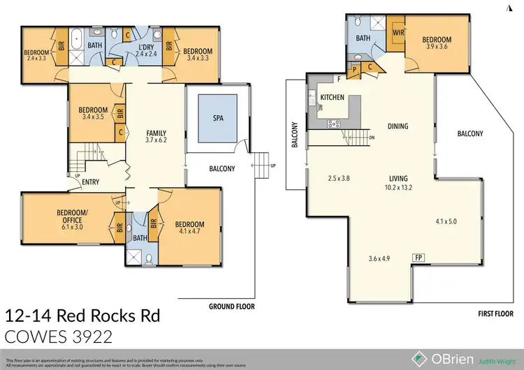 Floorplan of Homely house listing, 12-14 Red Rocks Road, Cowes VIC 3922