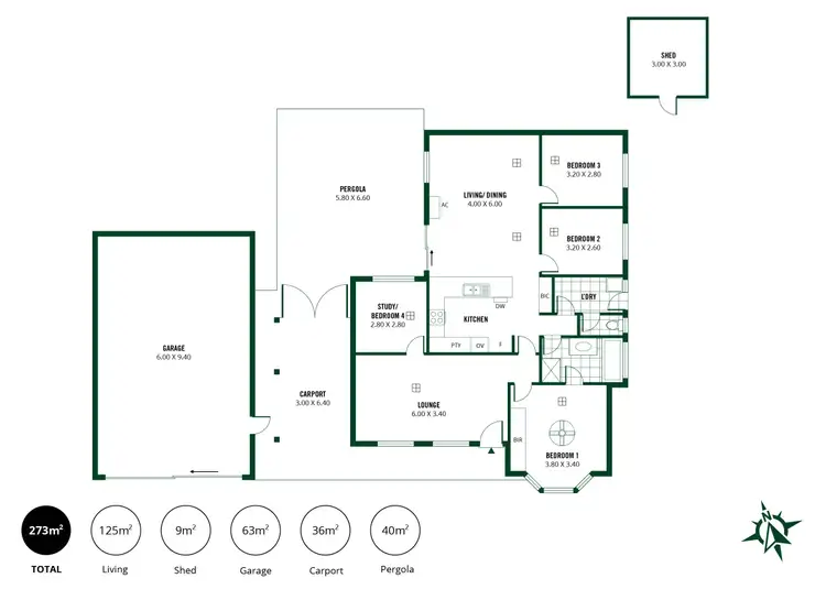 Floorplan of Homely house listing, 2 Freshford Place, Woodside SA 5244