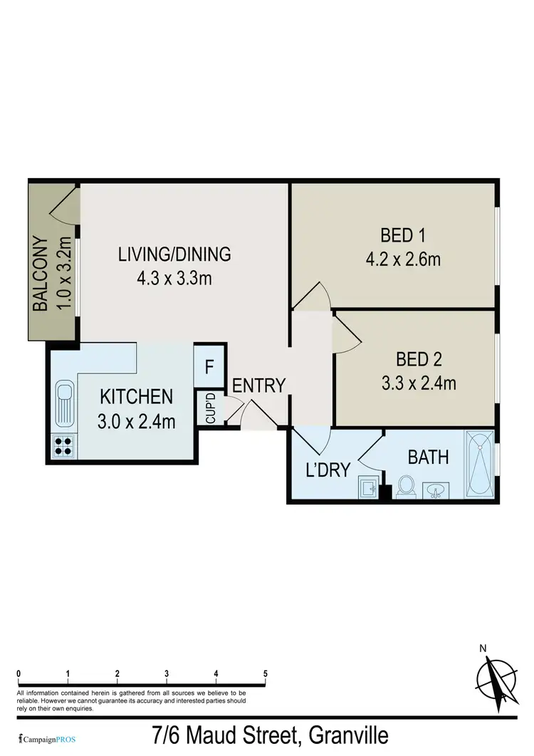 Floorplan of Homely block of units listing, 6 Maud Street, Granville NSW 2142