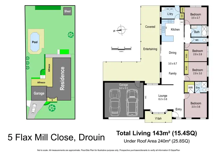 Floorplan of Homely house listing, 5 Flax Mill Close, Drouin VIC 3818