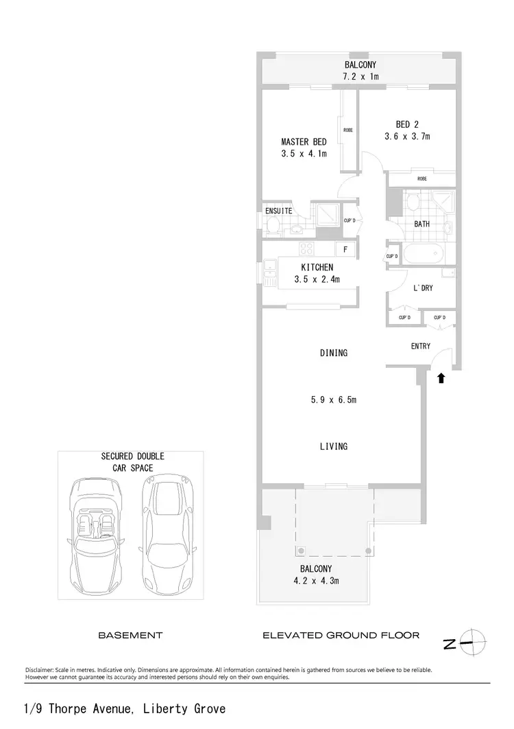 Floorplan of Homely apartment listing, 1/9 Thorpe Avenue, Liberty Grove NSW 2138