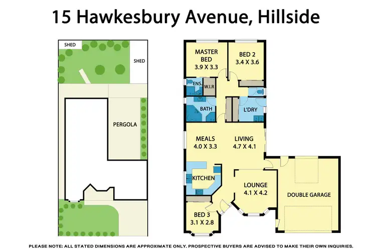 Floorplan of Homely house listing, 15 Hawkesbury Avenue, Hillside VIC 3037