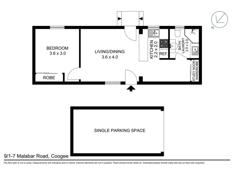 Floorplan of Homely apartment listing, 9/1-7 Malabar Road, South Coogee NSW 2034