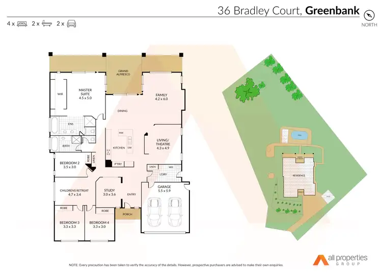 Floorplan of Homely rural property listing, 36 Bradley Court, Greenbank QLD 4124