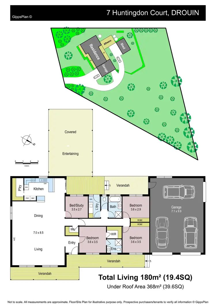 Floorplan of Homely house listing, 7 Huntingdon Court, Drouin VIC 3818