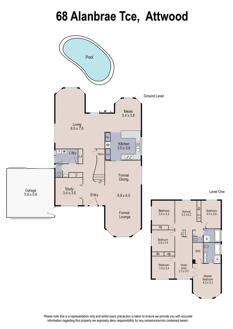 Floorplan of Homely house listing, 68 Alanbrae Terrace, Attwood VIC 3049