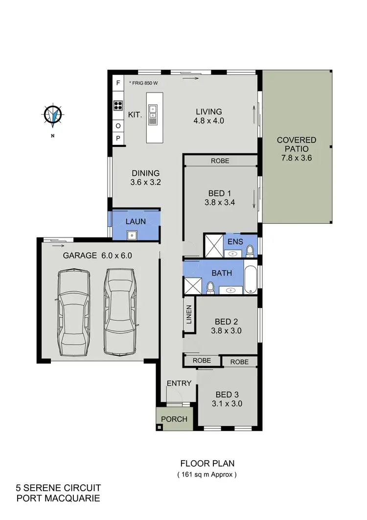 Floorplan of Homely house listing, 5 Serene Circuit, Port Macquarie NSW 2444