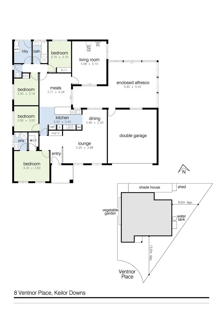 Floorplan of Homely house listing, 8 Ventnor Place, Keilor Downs VIC 3038