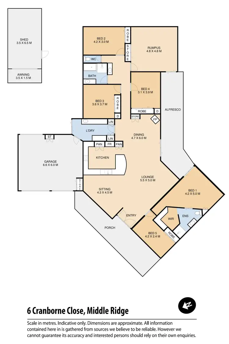 Floorplan of Homely house listing, 6 Cranborne Close, Middle Ridge QLD 4350