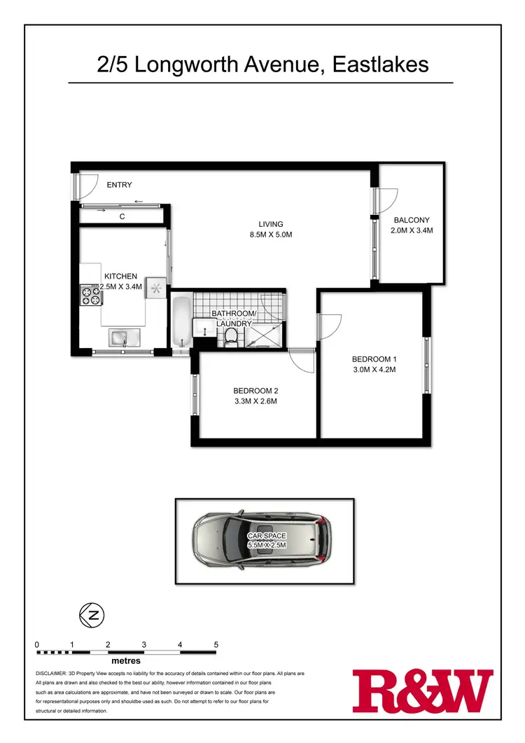 Floorplan of Homely apartment listing, 2/5 Longworth Avenue, Eastlakes NSW 2018