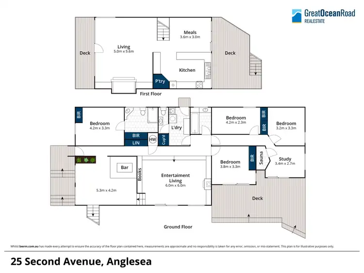Floorplan of Homely house listing, 25 Second Avenue, Anglesea VIC 3230