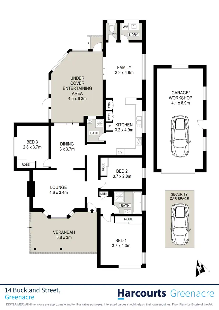 Floorplan of Homely house listing, 14 Buckland Street, Greenacre NSW 2190