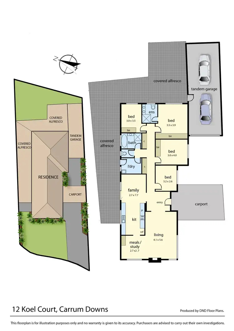 Floorplan of Homely house listing, 12 Koel Court, Carrum Downs VIC 3201